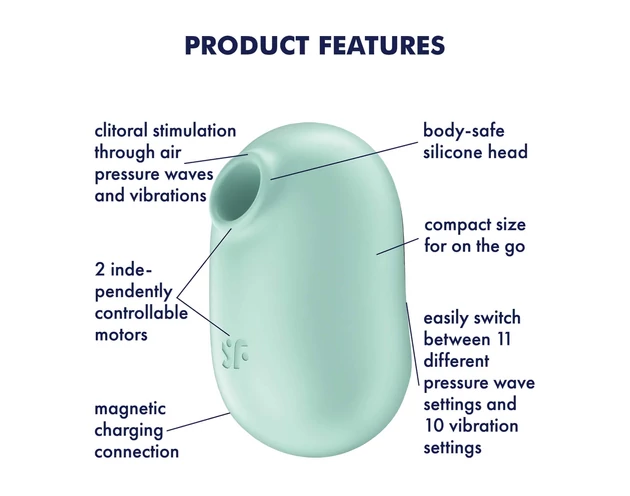 Satisfyer Pro To Go 2 - akkus, léghullámos csiklóizgató (menta)