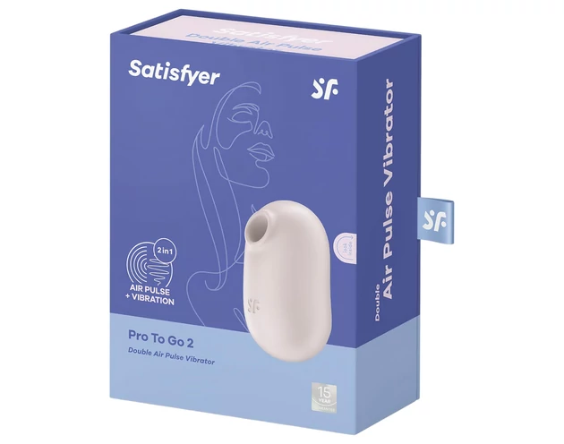 Satisfyer Pro To Go 2 - léghullámos csiklóizgató (bézs)