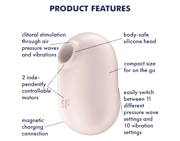 Satisfyer Pro To Go 2 - léghullámos csiklóizgató (bézs)