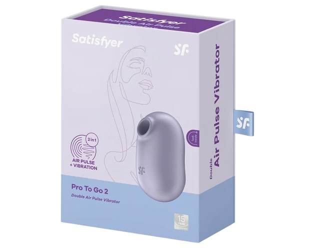 Satisfyer Pro To Go 2 - akkus, léghullámos csiklóizgató (viola)