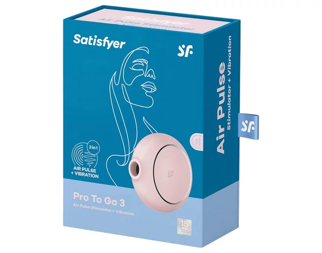 Satisfyer Pro To Go 3 - léghullámos csiklóizgató (pink)