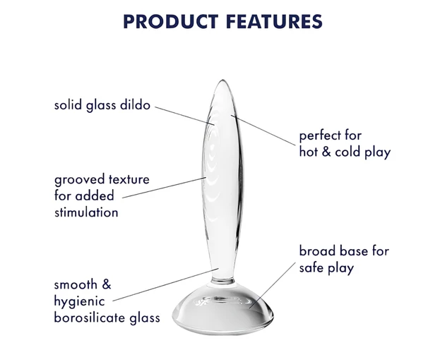 Satisfyer Sparkling Crystal - bordázott üveg dildó (átlátszó)