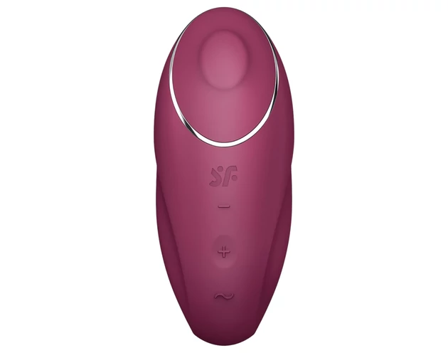 Satisfyer Tap & Climax 1 - 2in1 vibrátor és csiklóizgató (piros)