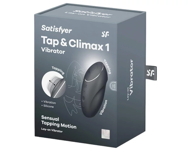 Satisfyer Tap & Climax 1 - 2in1 csikló vibrátor (fekete)