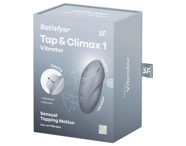 Satisfyer Tap & Climax 1 - 2in1 csikló vibrátor (szürke)