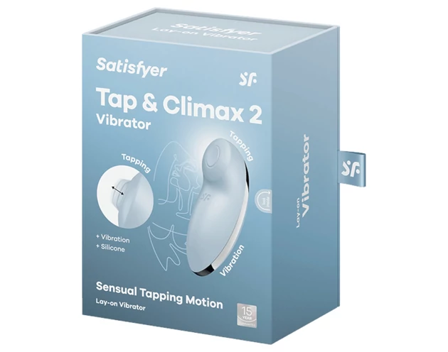 Satisfyer Tap & Climax 2 - 2in1 csiklóizgató és vibrátor (kék)
