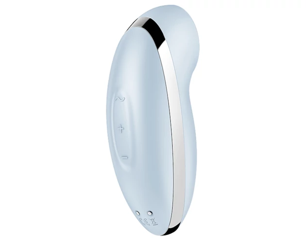 Satisfyer Tap & Climax 2 - 2in1 csiklóizgató és vibrátor (kék)