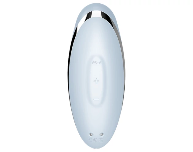 Satisfyer Tap & Climax 2 - 2in1 csiklóizgató és vibrátor (kék)