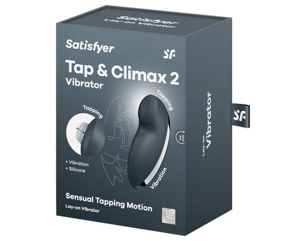 Satisfyer Tap & Climax 2 - 2in1 csikló vibrátor (szürke)