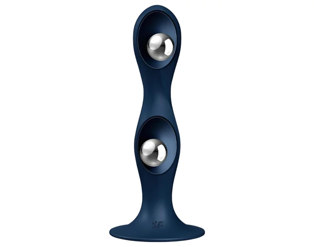 Satisfyer Double Ball-R - súlyozott dildó (kék)