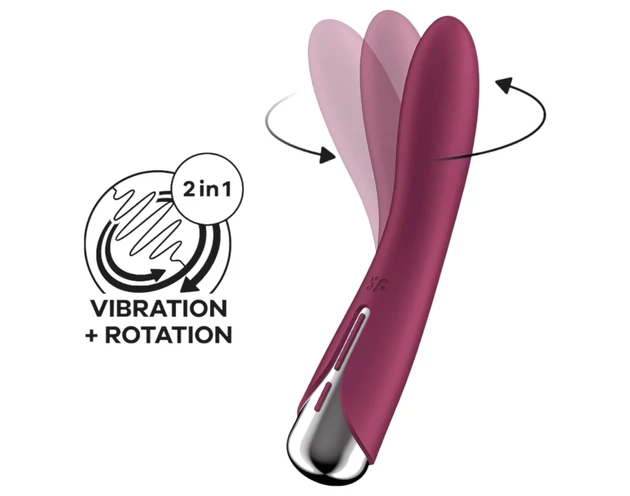 Satisfyer Spinning Vibe 1 - forgó fejes G-pont vibrátor (piros)