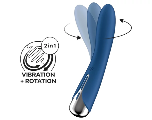 Satisfyer Spinning Vibe 1 - forgó fejes G-pont vibrátor (kék)