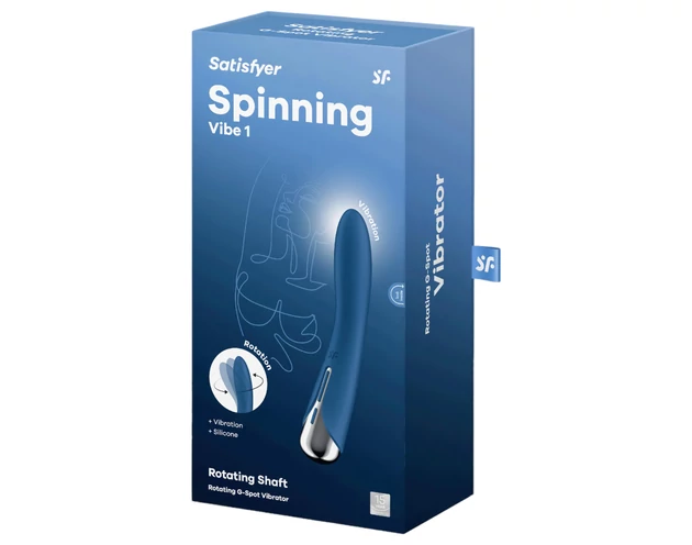 Satisfyer Spinning Vibe 1 - forgó fejes G-pont vibrátor (kék)