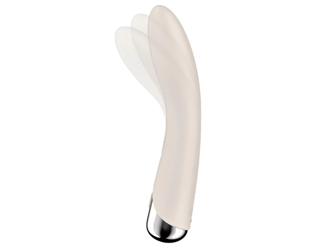 Satisfyer Spinning Vibe 1 - forgó fejes G-pont vibrátor (bézs)