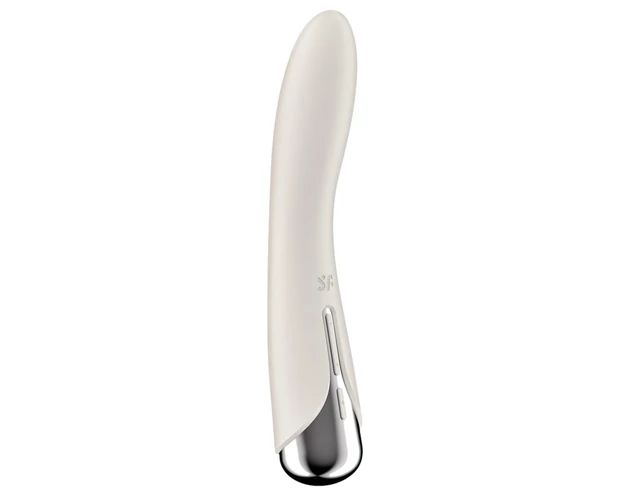 Satisfyer Spinning Vibe 1 - forgó fejes G-pont vibrátor (bézs)