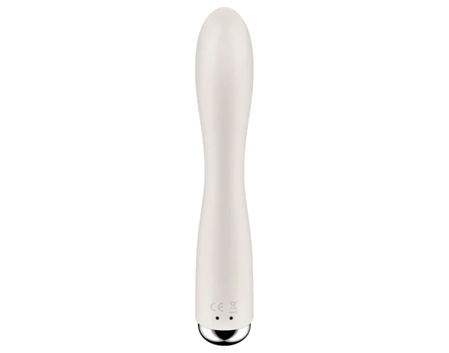 Satisfyer Spinning Rabbit 1 - forgó csiklókaros vibrátor (bézs)
