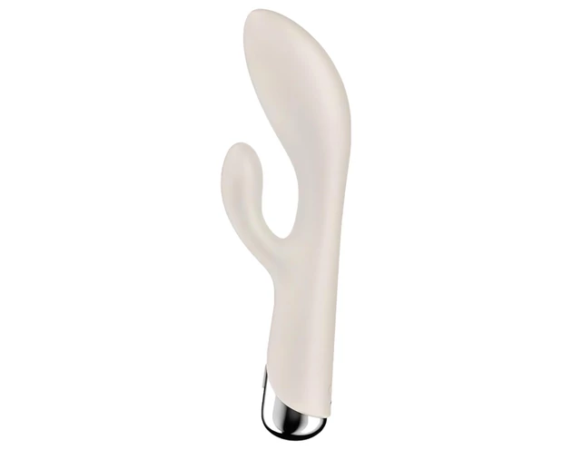 Satisfyer Spinning Rabbit 1 - forgó csiklókaros vibrátor (bézs)