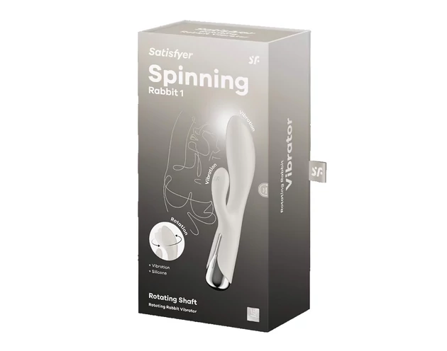 Satisfyer Spinning Rabbit 1 - forgó csiklókaros vibrátor (bézs)