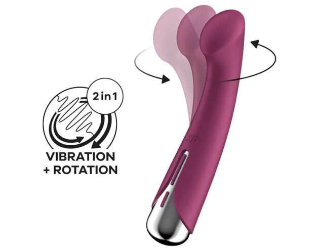 Satisfyer Spinning G-Spot 1 - forgó fejes G-pont vibrátor (piros)