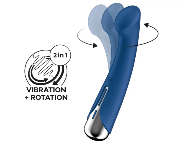 Satisfyer Spinning G-Spot 1 - forgó fejes G-pont vibrátor (kék)