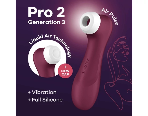 Satisfyer Pro 2 Gen3 - akkus léghullámos csiklóizgató (piros)