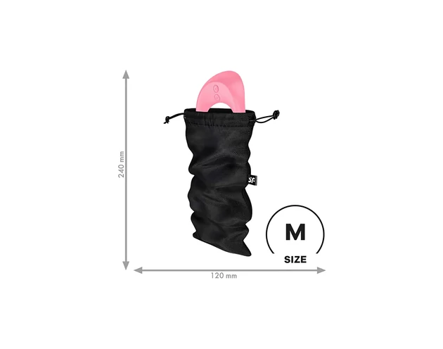 Satisfyer Treasure Bag - tároló táska - közepes (fekete)