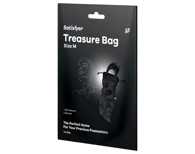 Satisfyer Treasure Bag - diszkrét tároló táska - közepes (fekete)