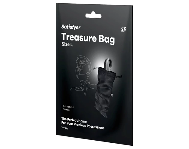 Satisfyer Treasure Bag L - tároló táska - közepes (fekete)