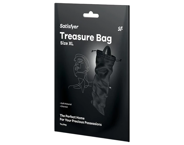Satisfyer Treasure Bag XL - diszkrét tároló táska - nagy (fekete)