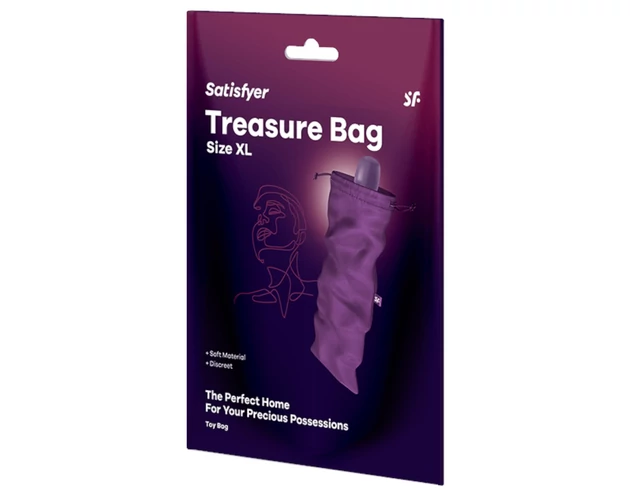 Satisfyer Treasure Bag XL - diszkrét tároló táska - extra nagy (lila)