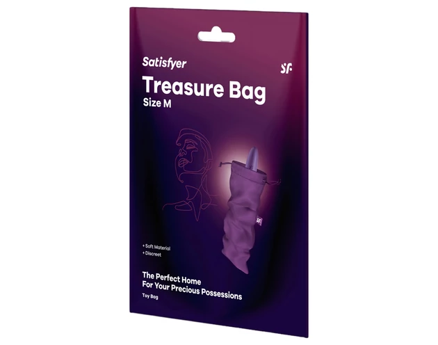 Satisfyer Treasure Bag - diszkrét tároló táska - közepes (lila)