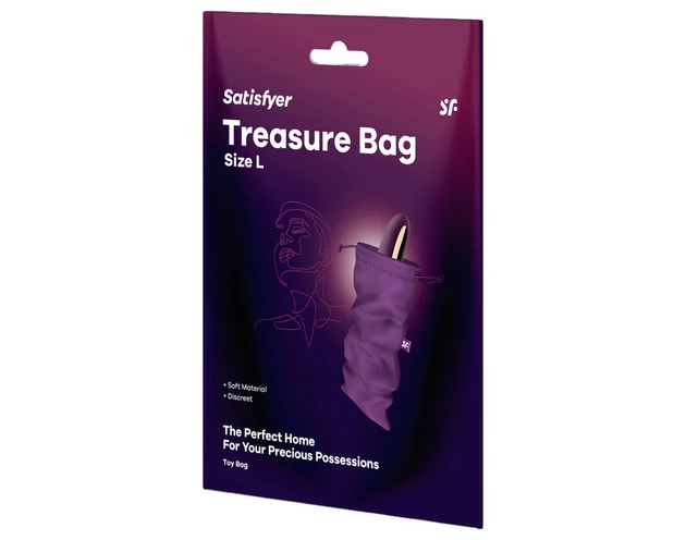 Satisfyer Treasure Bag L - tároló táska - közepes (lila)