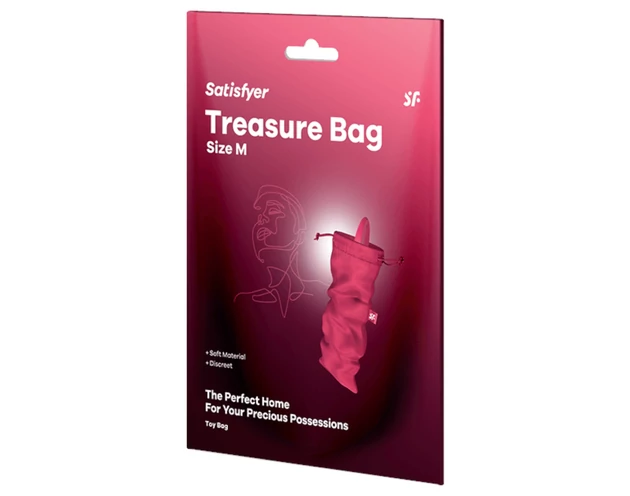 Satisfyer Treasure Bag M - diszkrét tároló táska - közepes (pink)