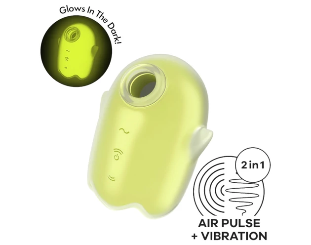 Satisfyer Glowing Ghost - világító léghullámos csiklóizgató (sárga)