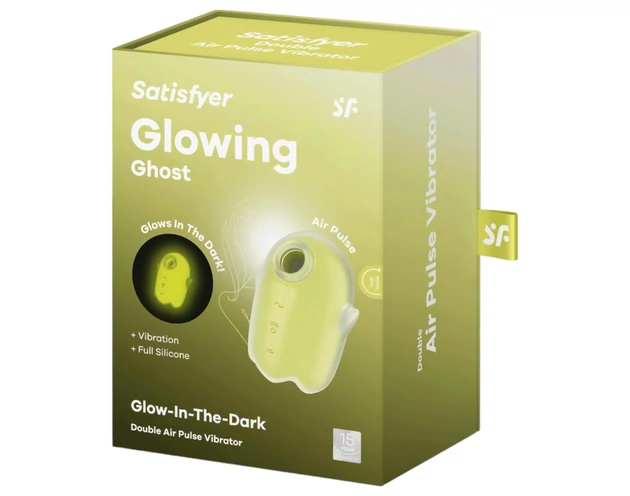 Satisfyer Glowing Ghost - világító léghullámos csiklóizgató (sárga)
