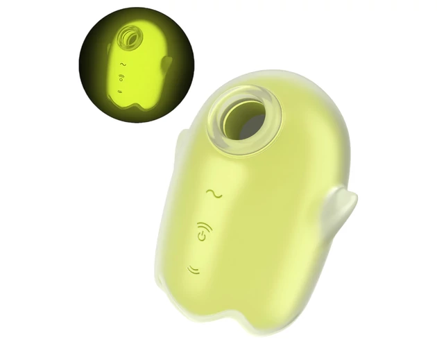Satisfyer Glowing Ghost - világító léghullámos csiklóizgató (sárga)