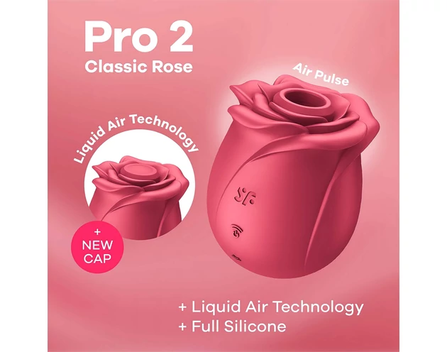 Satisfyer Pro 2 Rose Classic - léghullámos csiklóizgató (piros)
