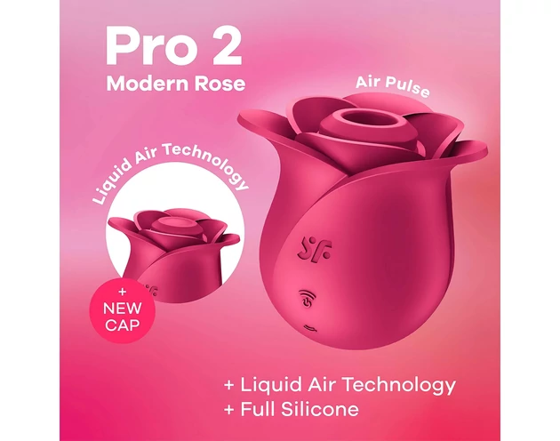 Satisfyer Pro 2 Rose Modern - léghullámos csiklóizgató (piros)