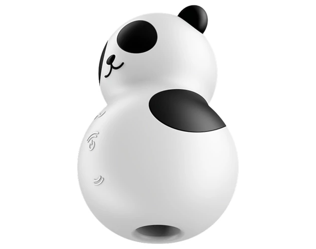 Satisfyer Pocket Panda - léghullámos csiklóizgató (fekete)
