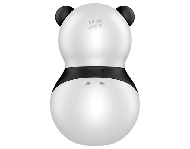 Satisfyer Pocket Panda - léghullámos csiklóizgató (fekete)