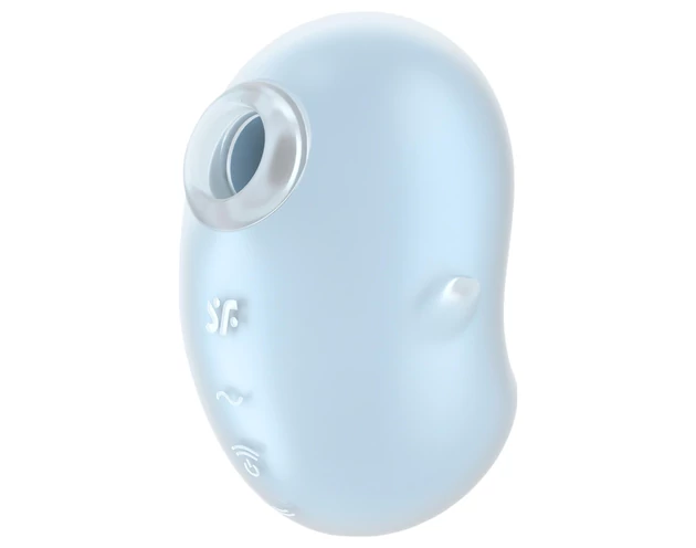 Satisfyer Cutie Ghost - akkus, léghullámos csiklóizgató (kék)
