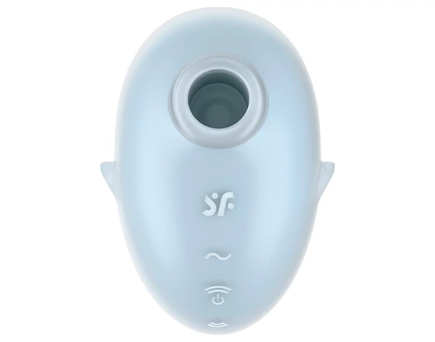 Satisfyer Cutie Ghost - akkus, léghullámos csiklóizgató (kék)