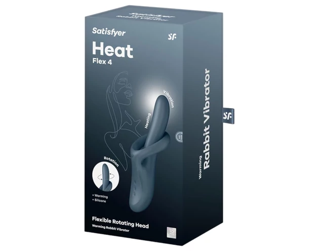 Satisfyer Heat Flex 4 - melegítő csiklókaros vibrátor (szürke)