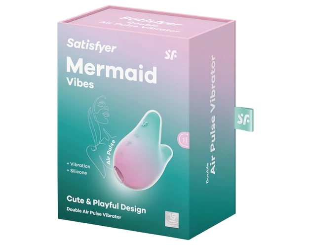 Satisfyer Mermaid Vibes - léghullámos csiklóizgató (menta-pink)