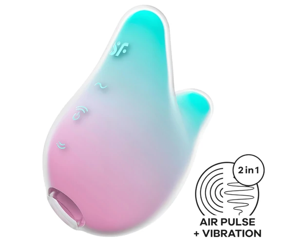 Satisfyer Mermaid Vibes - léghullámos csiklóizgató (menta-pink)