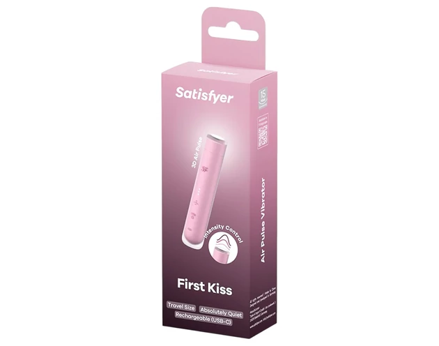 Satisfyer First Kiss - léghullámos csiklóizgató (piros)