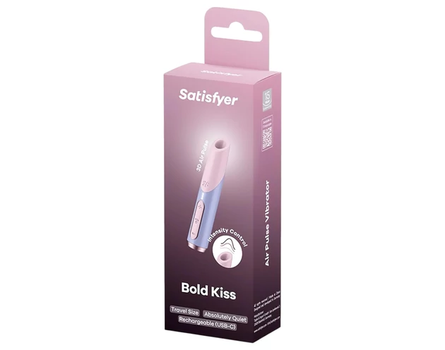 Satisfyer Bold Kiss - léghullámos rúzs vibrátor (rózsaszín)