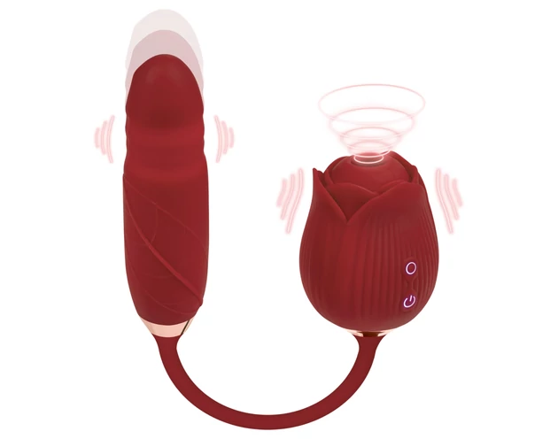 EIS Suck&Flip - nyelves lökő vibrátor (piros)