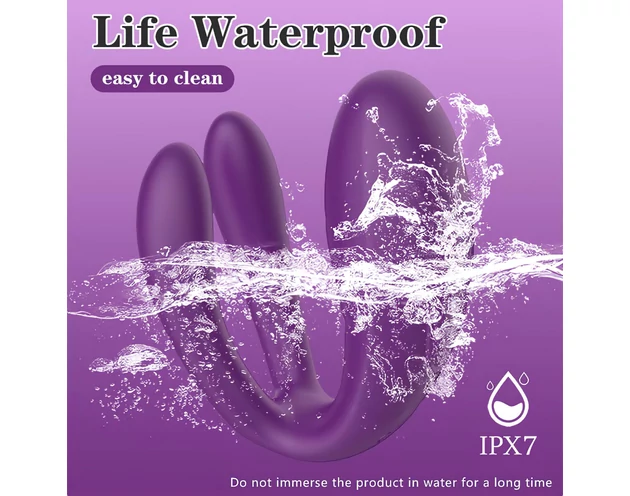 Mrow - akkus, vízálló 3 motoros párvibrátor (lila)