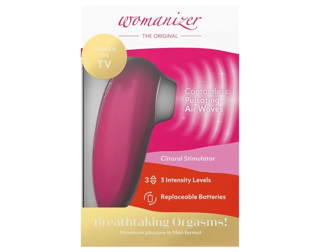 Womanizer Mini - léghullámos csiklóizgató (piros)
